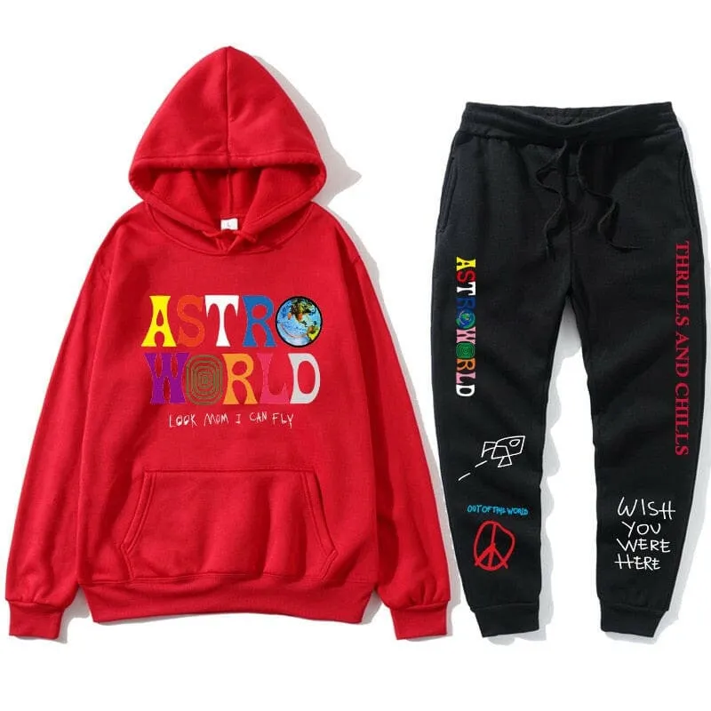 Travis Scott Astroworld Hoodie and Sweatpants Tracksuit Set