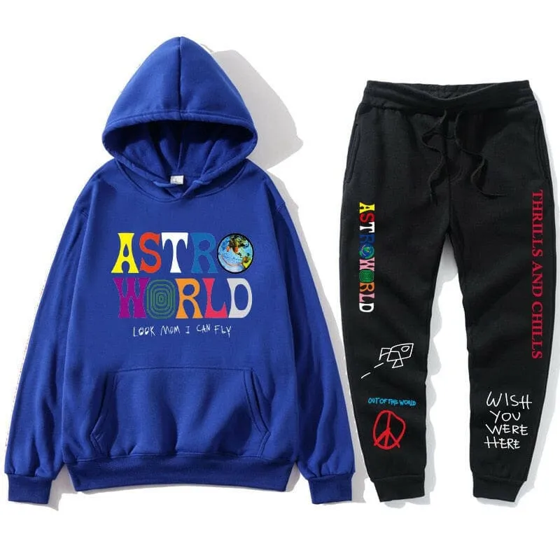 Travis Scott Astroworld Hoodie and Sweatpants Tracksuit Set