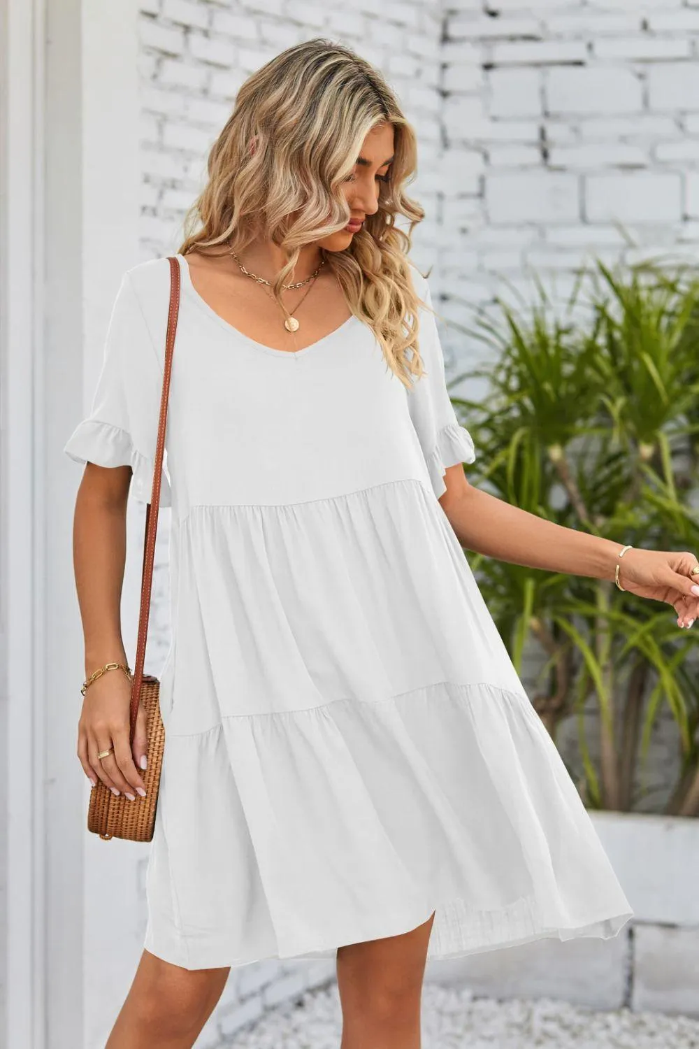 Veronica Flounce Tiered Dress