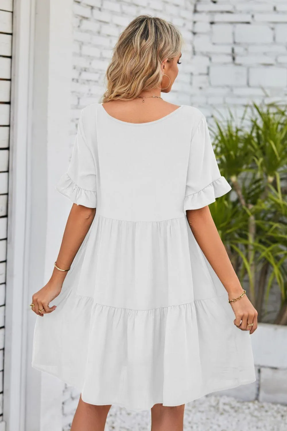 Veronica Flounce Tiered Dress