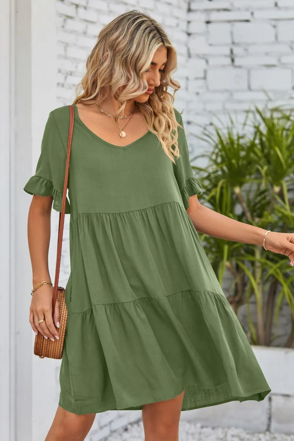 Veronica Flounce Tiered Dress