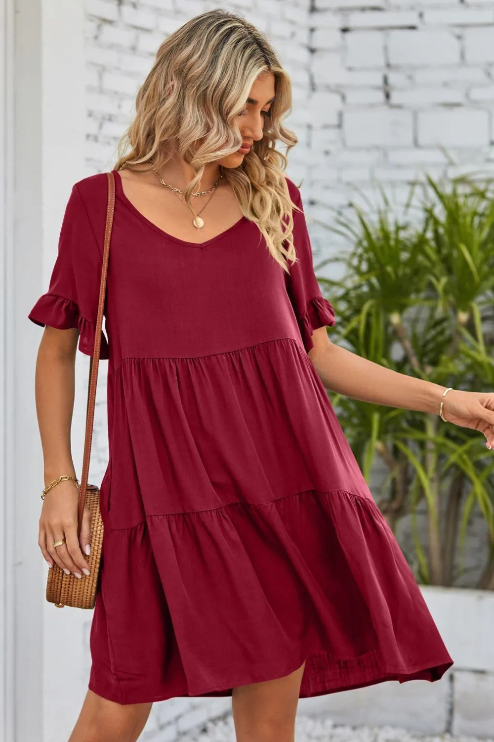 Veronica Flounce Tiered Dress