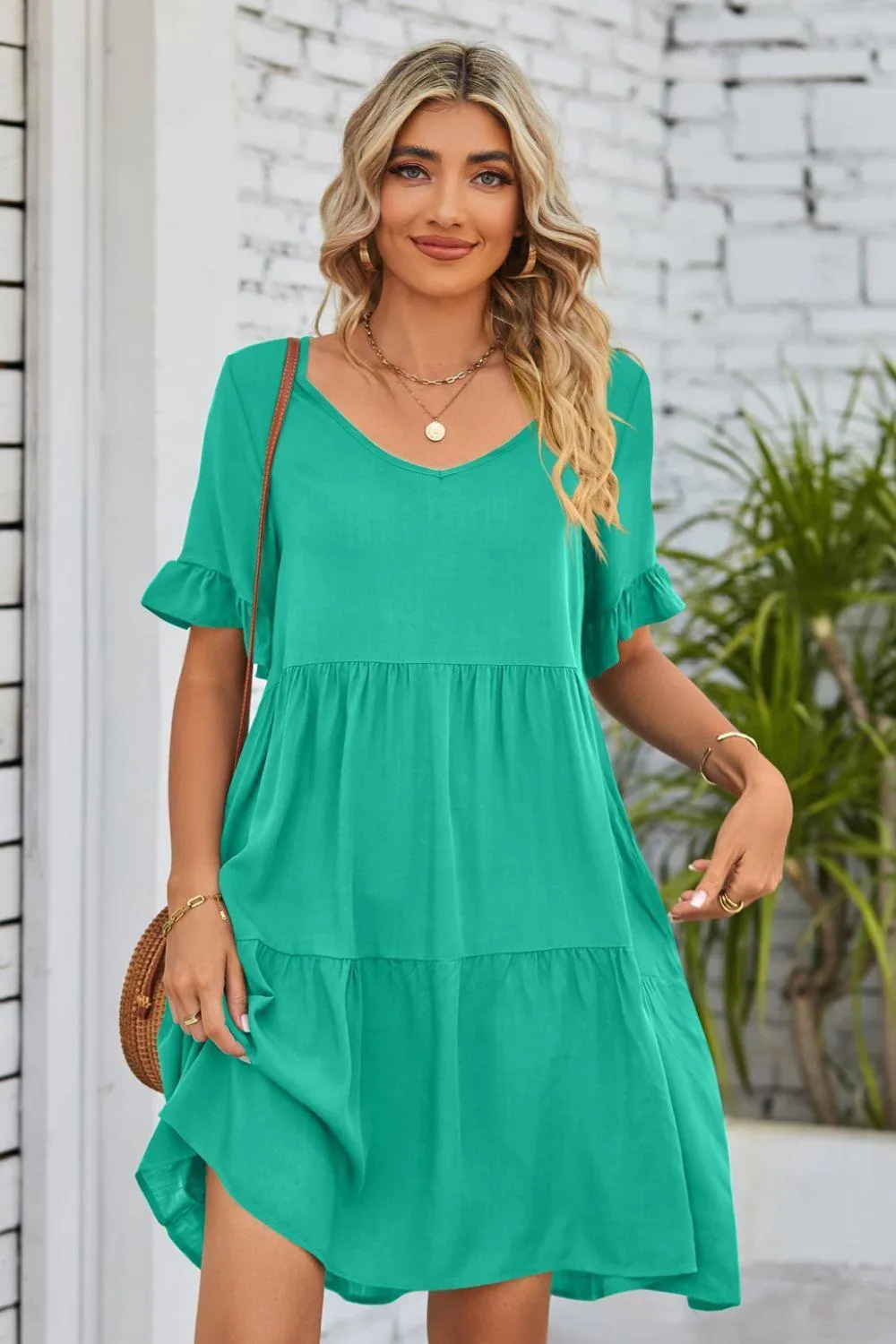 Veronica Flounce Tiered Dress