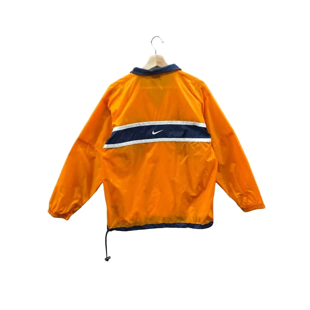 Vintage 1990's Nike Neon Orange/Navy Lightweight Windbreaker