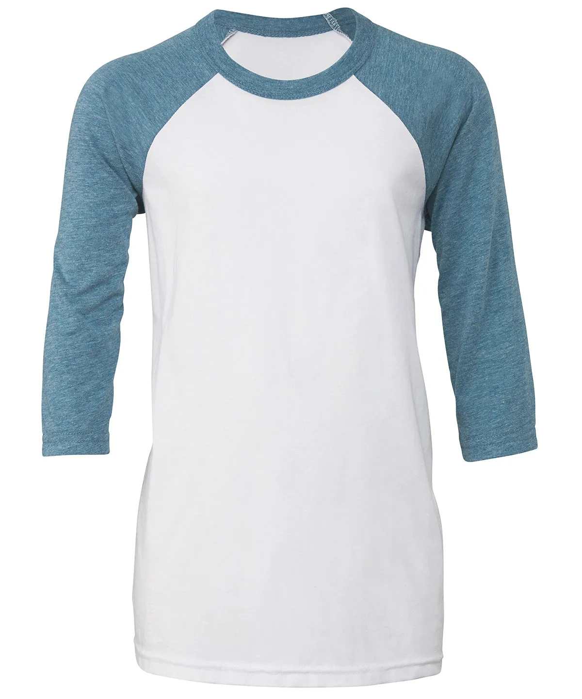 White/Denim - Youth ¾ sleeve baseball tee