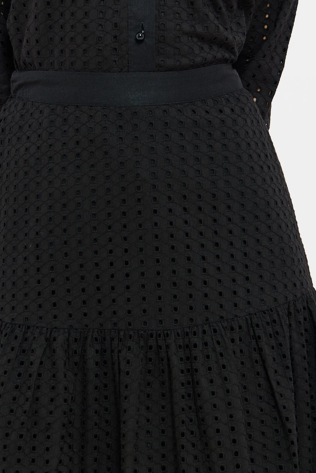 Women Black Pleated Skirt