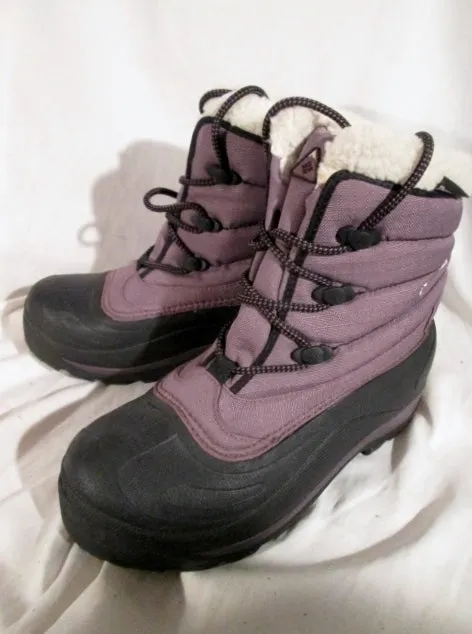 Womens COLUMBIA CASCADIAN TRINITY Lined Snow Rain BOOT Shoe PURPLE 8 Winter