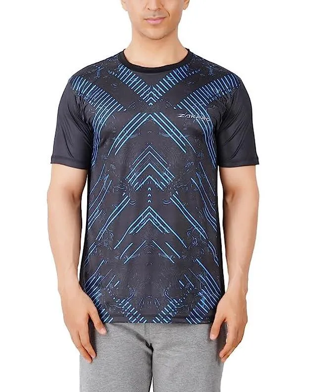 ZAKPRO Men Sports Tees(Cross Blue)